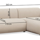 Minkštas kampas Emia, dešinysis