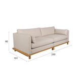 Sofa Blossom, smėlio spalvos 230 cm