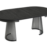 Išskleidžiamas stalas Garda, juodas