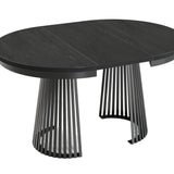 Išskleidžiamas stalas Garda, juodas