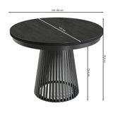 Išskleidžiamas stalas Garda, juodas