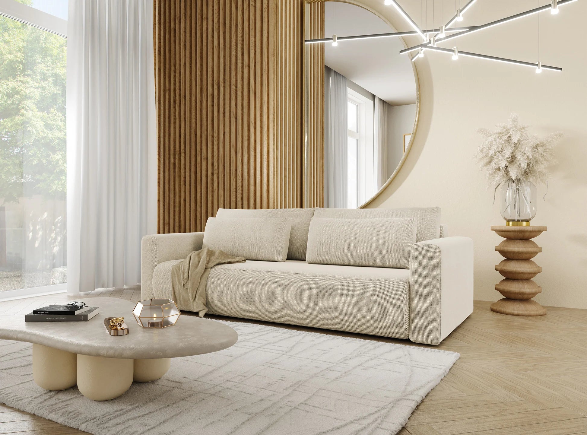 Sofa-lova su daiktadėže Ajwar (Trivietė) įvairių spalvų 1