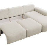 Minkštas kampas su miegojimo funkcija ir daiktadėže Carnos, dešininis