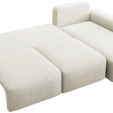 Minkštas kampas su miegojimo funkcija ir daiktadėže Carnos, dešininis