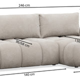 Kampinė sofa-lova Ombo Mini, dešininė