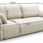 Sofa-lova su daiktadėže Zordo, įvairių spalvų 6