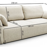 Sofa-lova su daiktadėže Zordo, įvairių spalvų