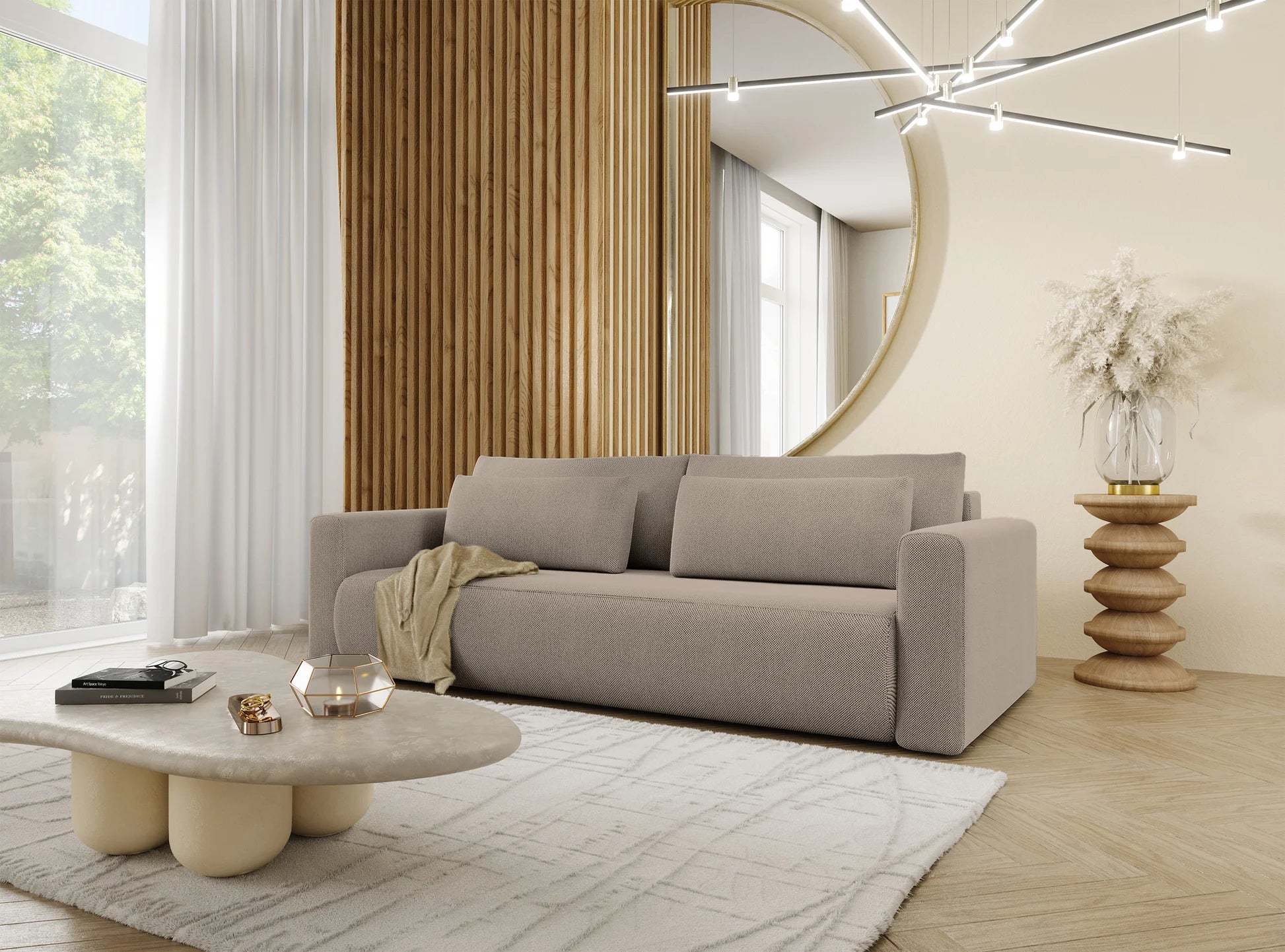 Sofa-lova su daiktadėže Ajwar (Trivietė) įvairių spalvų 2