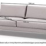 Dvivietė sofa Dragato, Įvairių spalvų