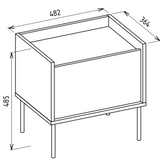 Naktinė spintelė Tovi, balta
