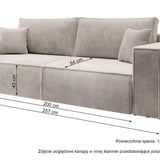 Sofa-lova su daiktadėže Farese (Trivietė)