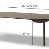 Išskleidžiamas stalas Plot, 120 cm, tamsus