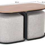 Kavos staliukas su dviem pufais Pampa