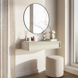 Pakabinama konsolė Evo su stalčiumi, smėlio spalvos