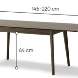 Išskleidžiamas stalas Plot, 145 cm, tamsus