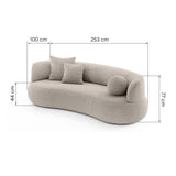 Trivietė sofa DELTA BEIGE