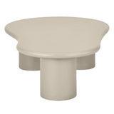 Japandi stliaus kavos staliukas LAKE, smėlio spalvos