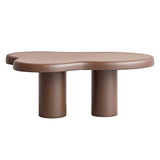 Netaisyklingos formos kavos staliukas VERSALI rudas