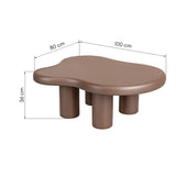 Netaisyklingos formos kavos staliukas VERSALI rudas