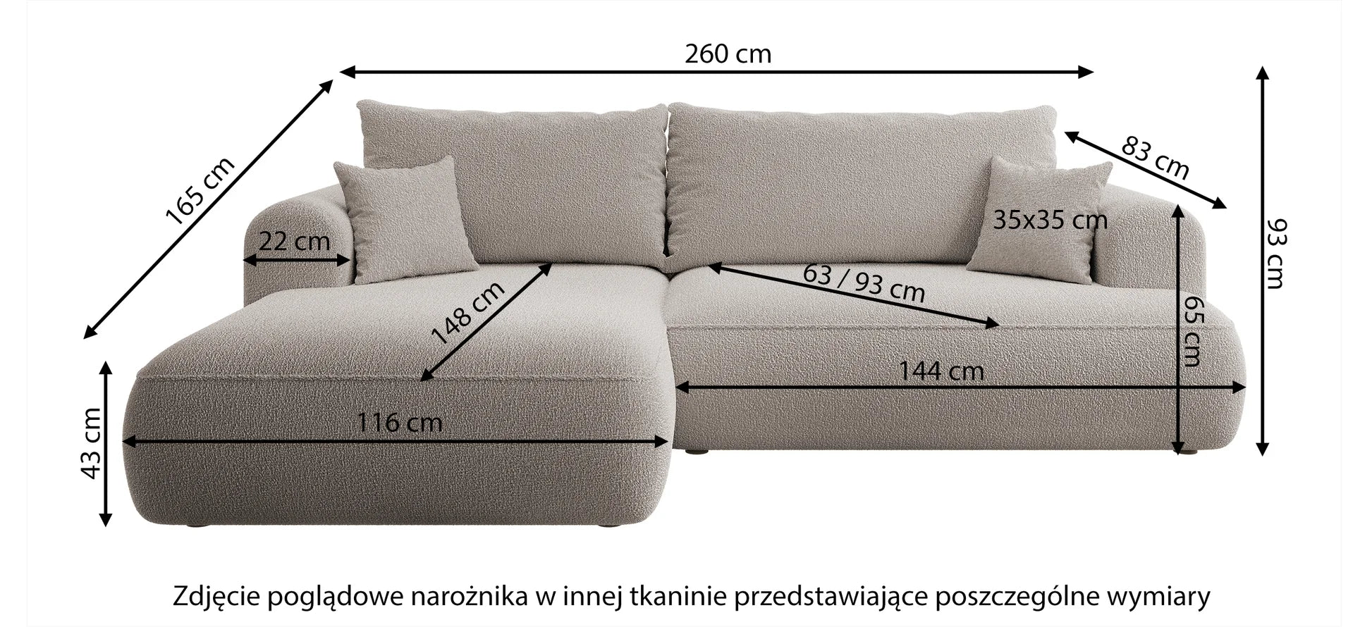 Minkštas kampas OVO, miegamas, kairinis 7