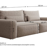Sofa-lova su daiktadėže Carnos (Trivietė) įvairių spalvų